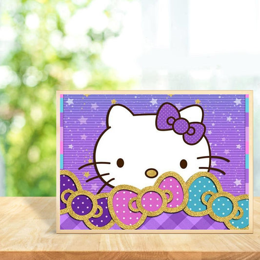 Hello Kitty - Full Round Drill Diamond Painting 30*40CM