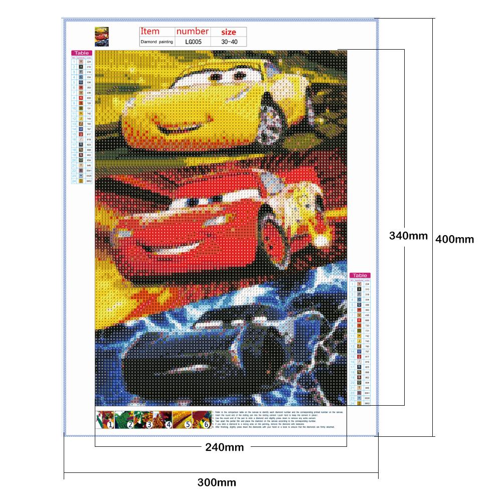 Cars - Full Round Drill Diamond Painting 30*40CM