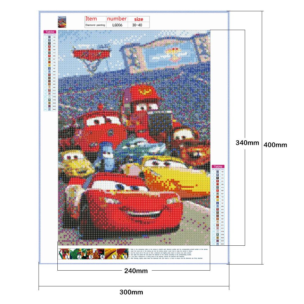 Cars - Full Round Drill Diamond Painting 30*40CM