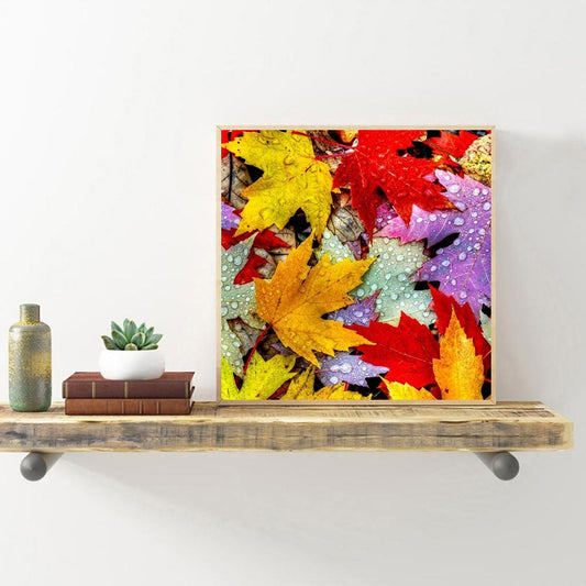Maple Leaf - Full Round Drill Diamond Painting 30*30CM