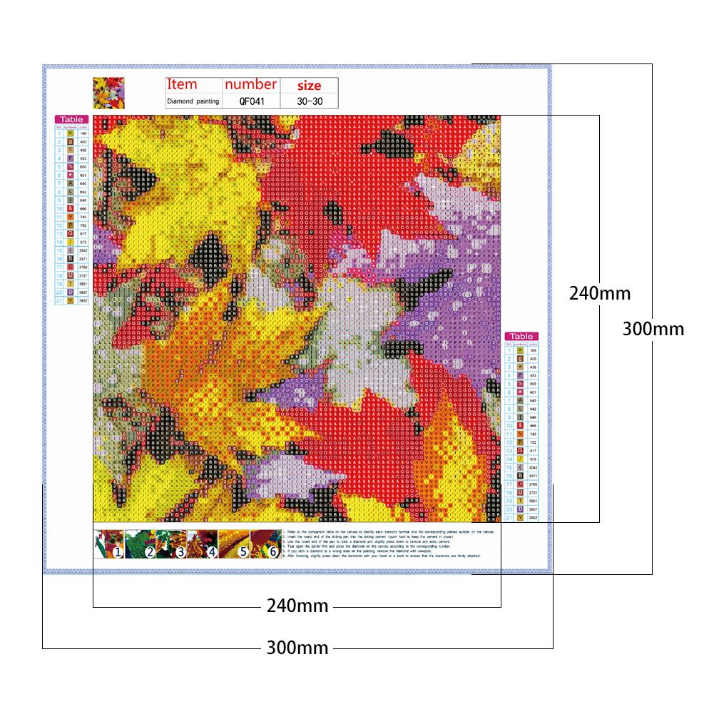 Maple Leaf - Full Round Drill Diamond Painting 30*30CM
