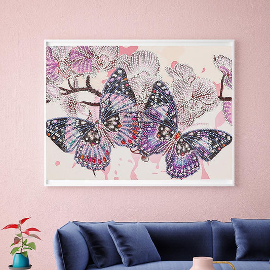 Butterfly - Special Shaped Drill Diamond Painting 40*30CM