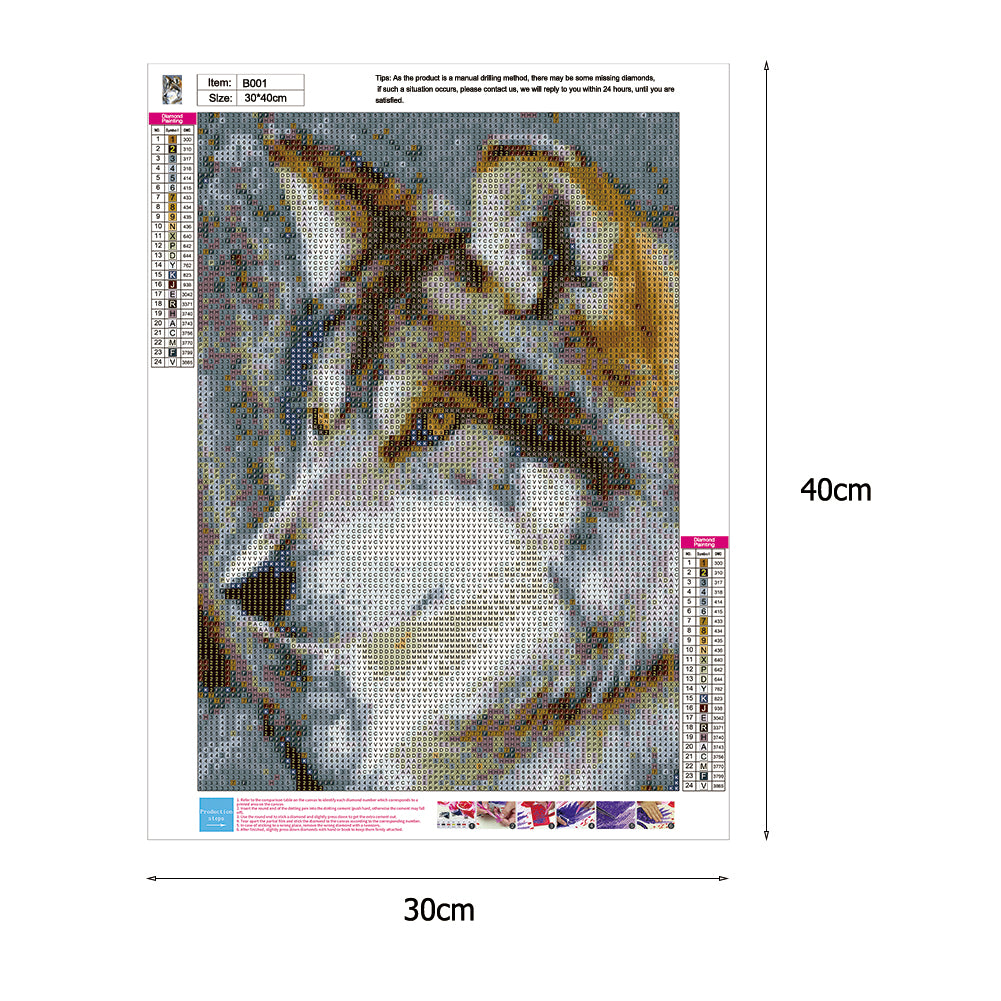 Wolf - Full Round Drill Diamond Painting 30*40CM