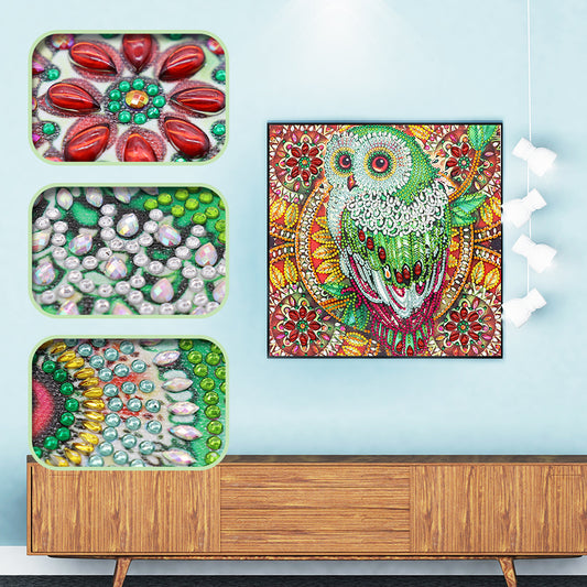 Owl - Special Shaped Drill Diamond Painting 30*30CM