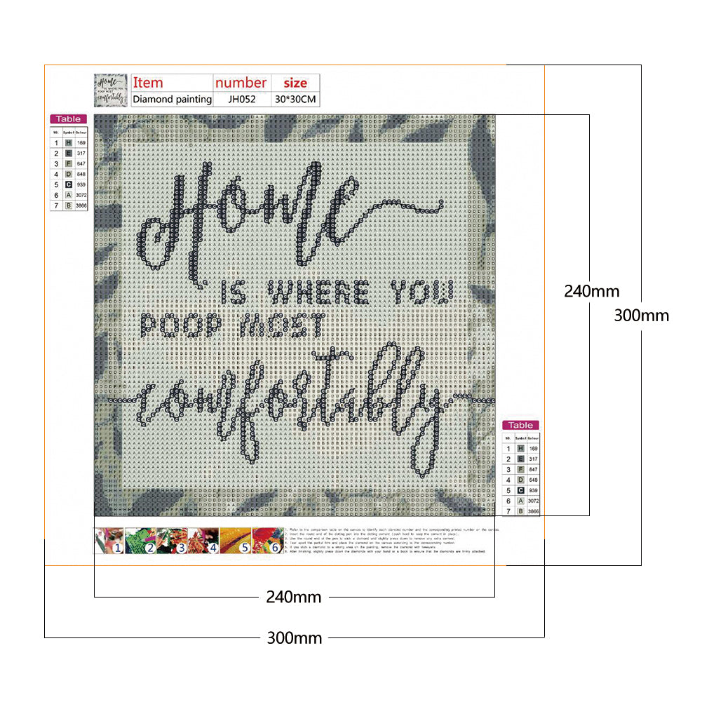 Letter - Full Round Drill Diamond Painting 30*30CM