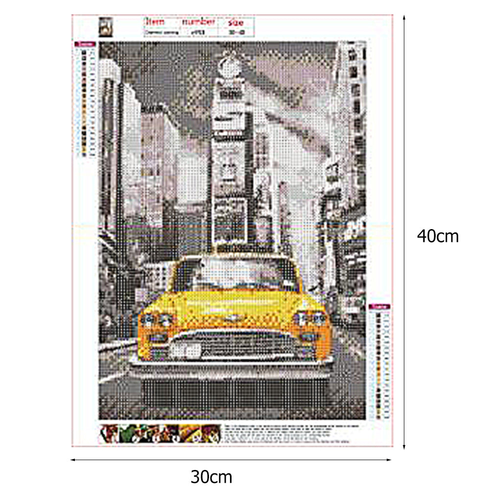 Taxi - Full Round Drill Diamond Painting 40*30CM