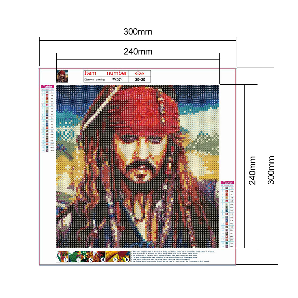 Pirate - Full Round Drill Diamond Painting 30*30CM
