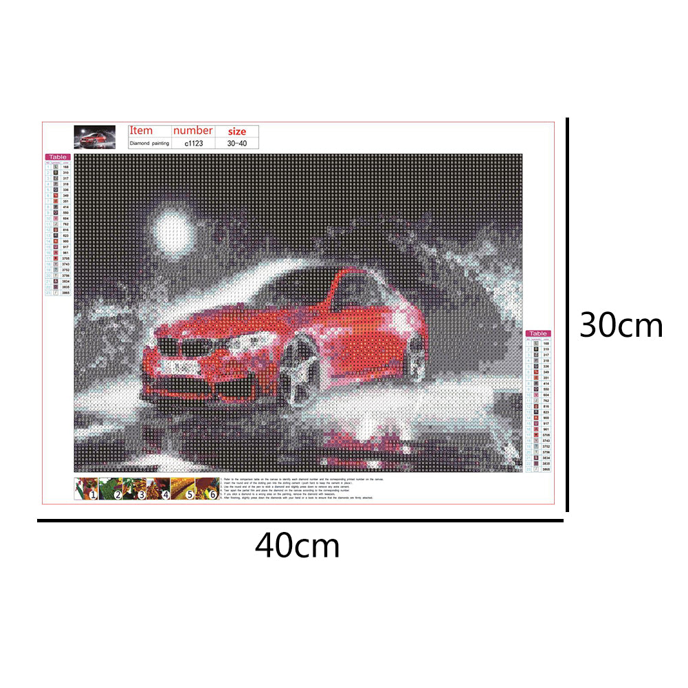 Car - Full Round Drill Diamond Painting 40*30CM