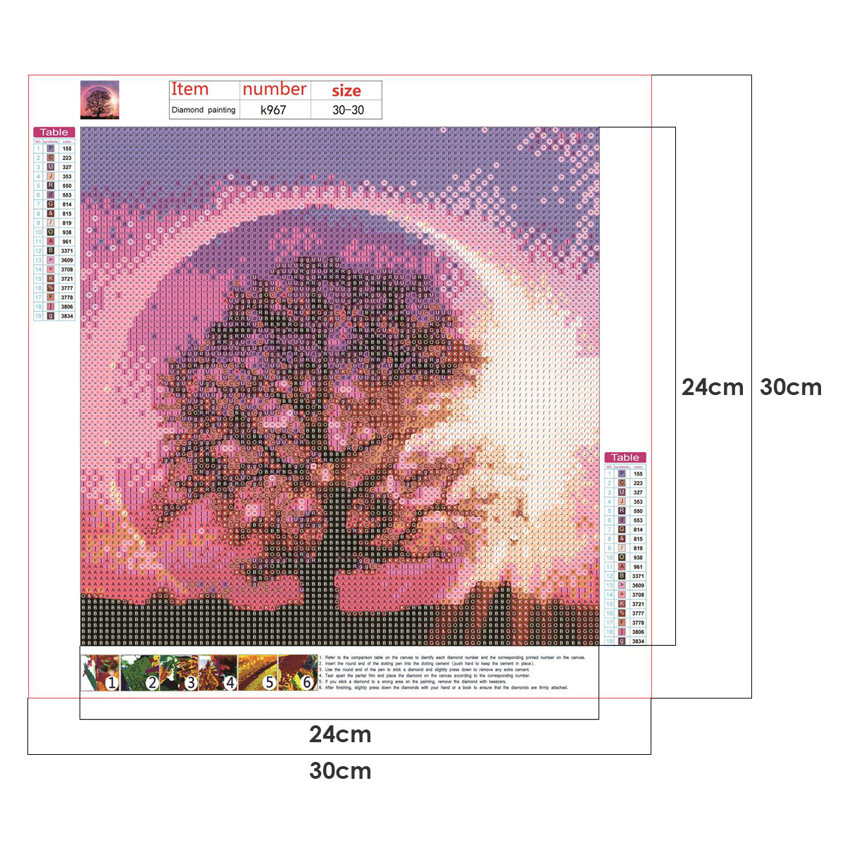 Tree Moon - Full Round Drill Diamond Painting 30*30CM