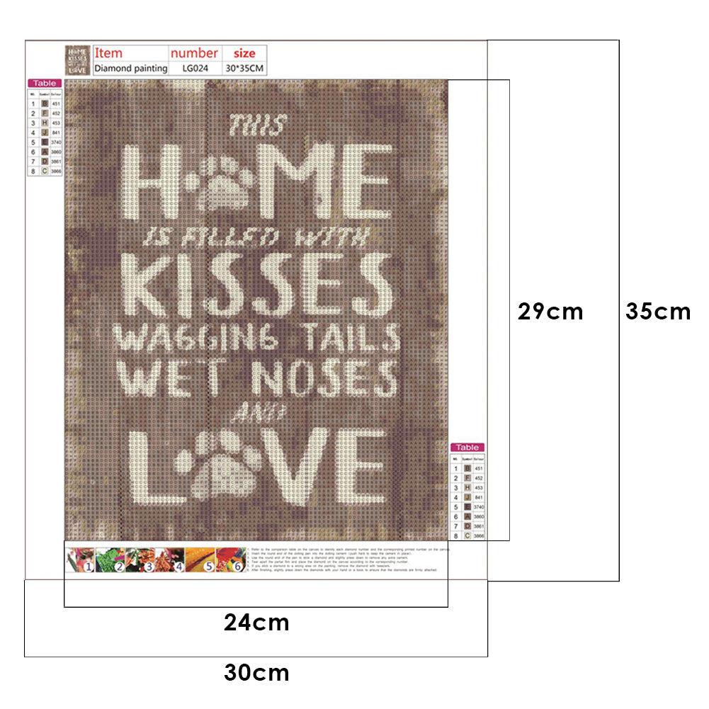 KISSES - Full Round Drill Diamond Painting 30*35CM