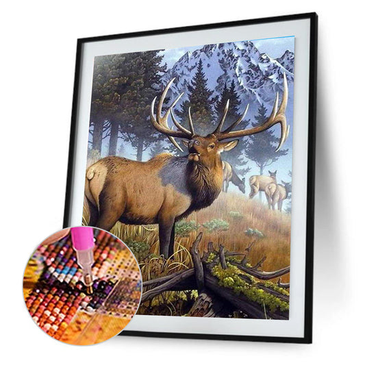 Logy Elk - Full Round Drill Diamond Painting 30*40CM