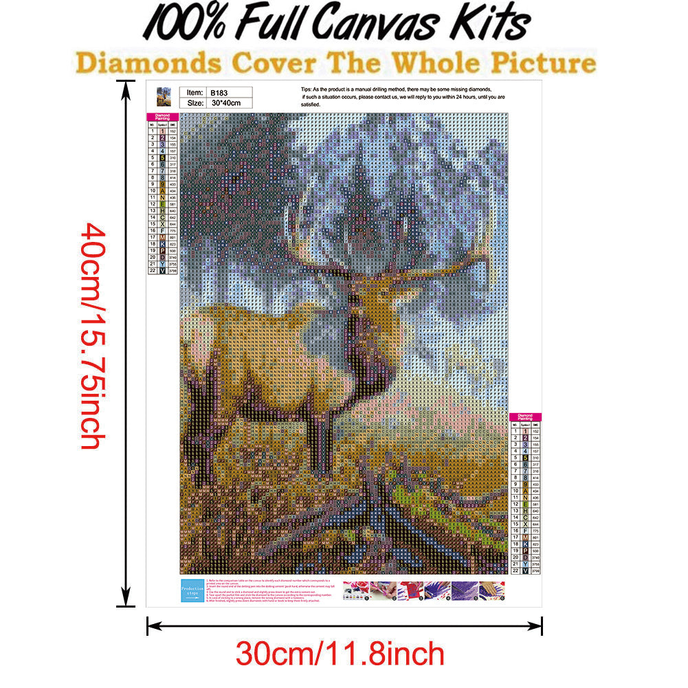 Logy Elk - Full Round Drill Diamond Painting 30*40CM