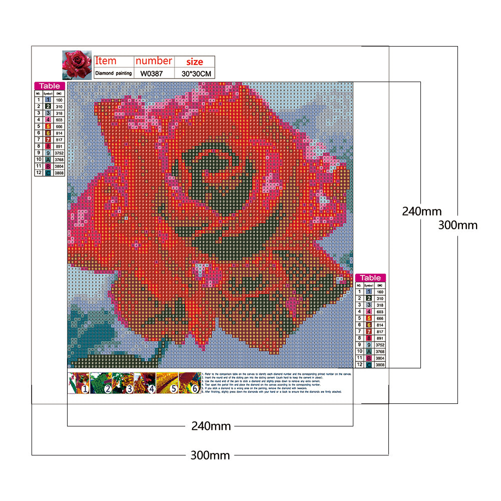 Roses Room - Special Shaped Drill Diamond Painting 30*30CM