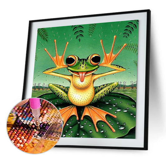 Funny Frog - Special Shaped Drill Diamond Painting 30*30CM