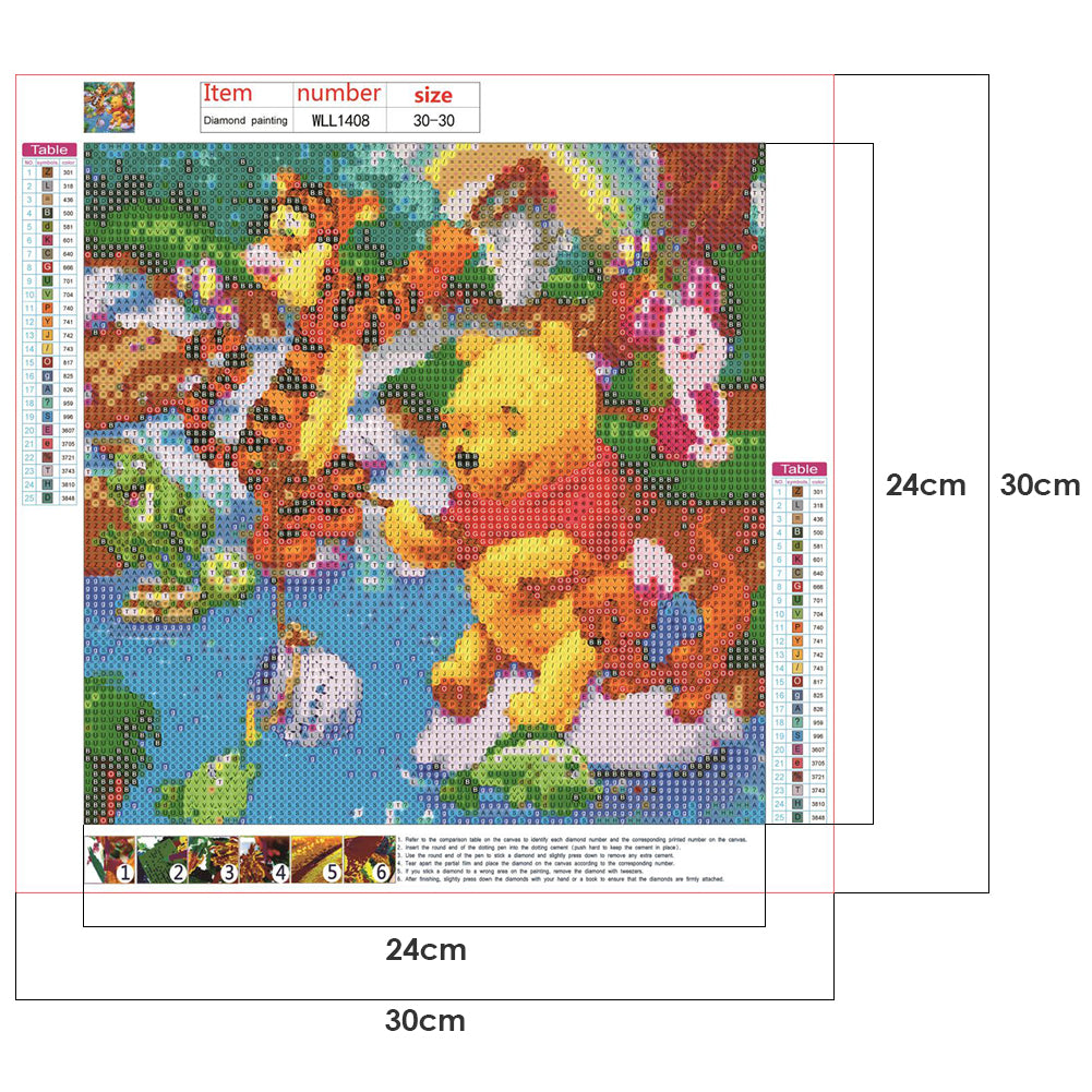 Cartoon Bear - Full Round Drill Diamond Painting 30*30CM
