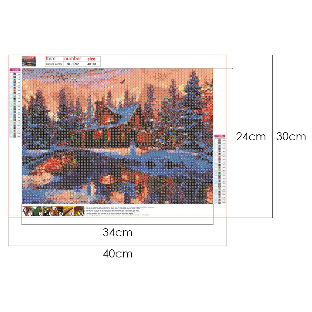 House - Full Round Drill Diamond Painting 40*30CM