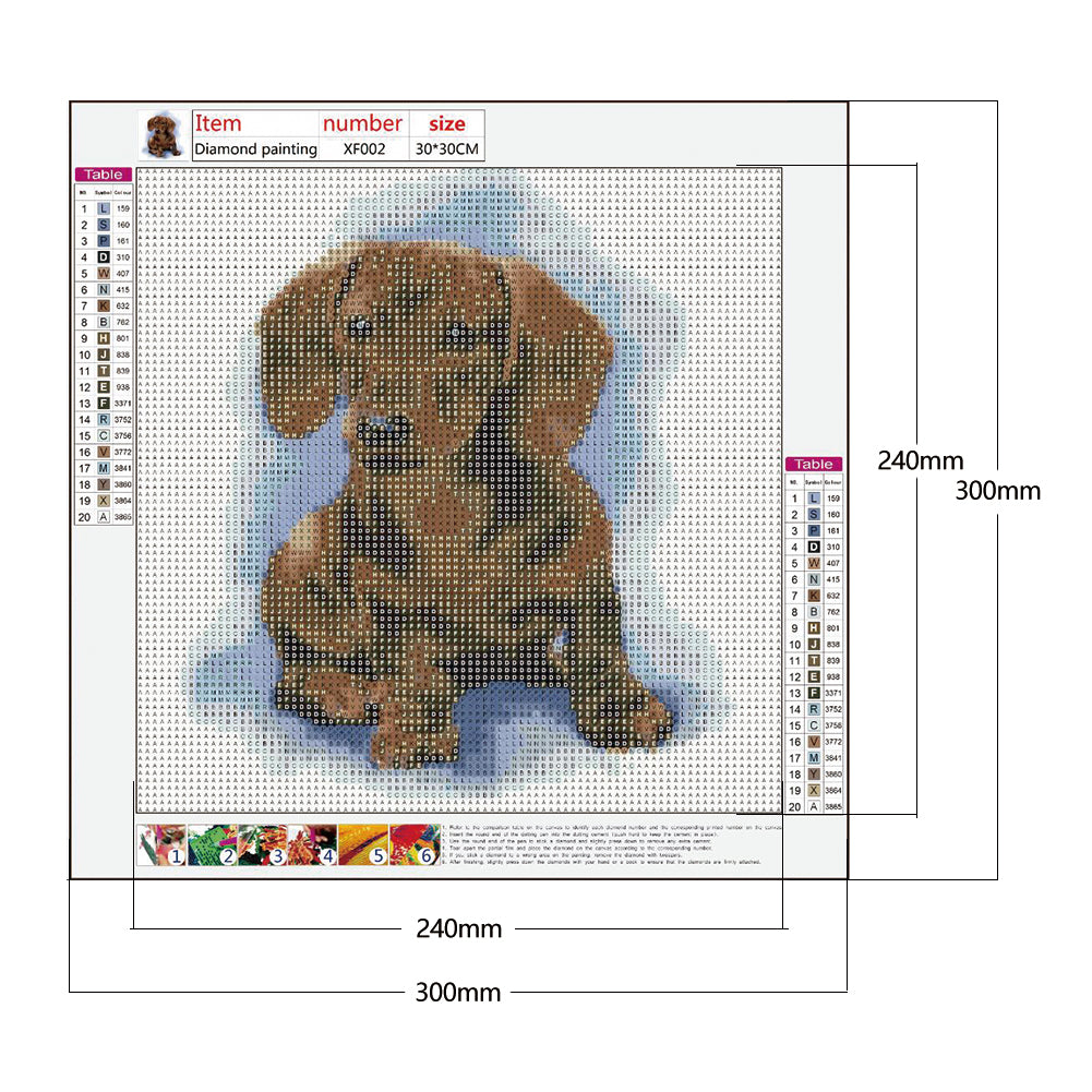 Logy Dog - Full Round Drill Diamond Painting 30*30CM