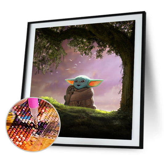 Cartoon Yoda - Full Round Drill Diamond Painting 30*30CM