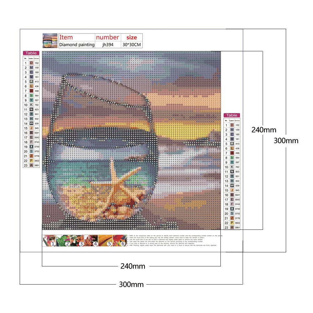 Cup - Full Round Drill Diamond Painting 30*30CM