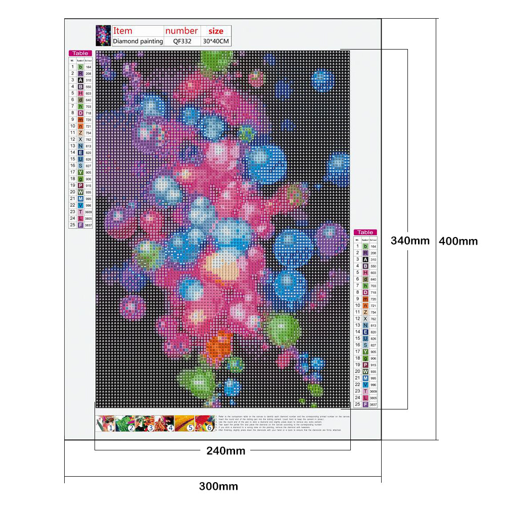 Bubble Circle - Full Round Drill Diamond Painting 30*40CM