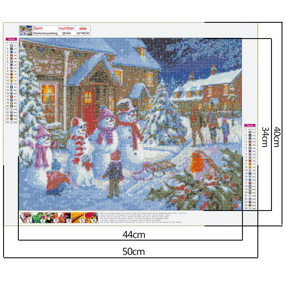 Christmas - Full Round Drill Diamond Painting 50*40CM