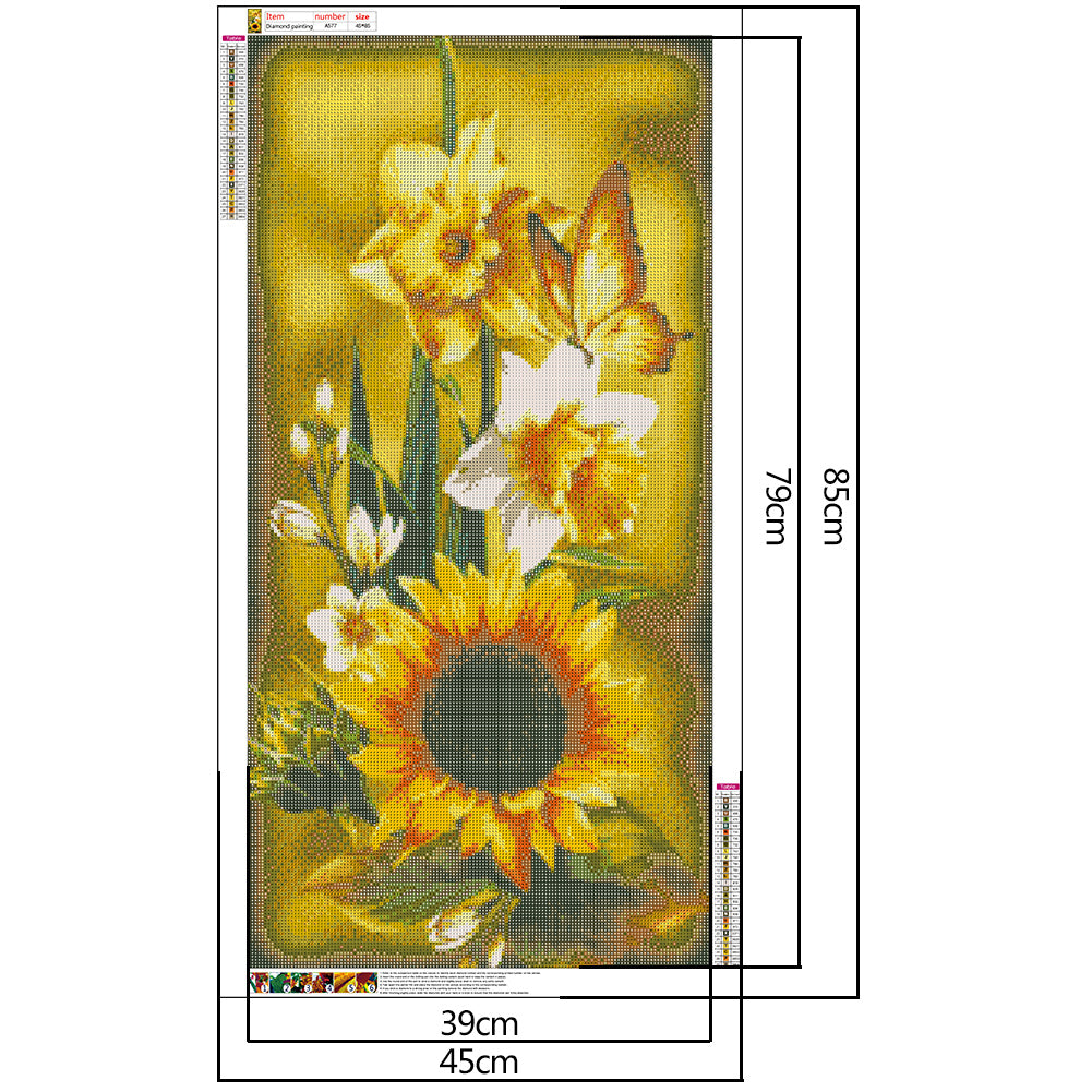 Sunflower - Full Round Drill Diamond Painting 45*85CM