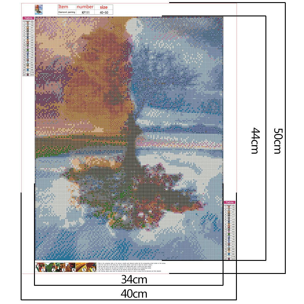 Lake Scenery - Full Square Drill Diamond Painting 50*40CM