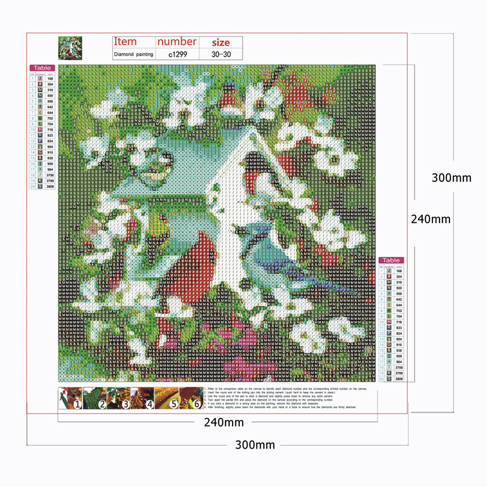 Garden - Full Round Drill Diamond Painting 30*30CM