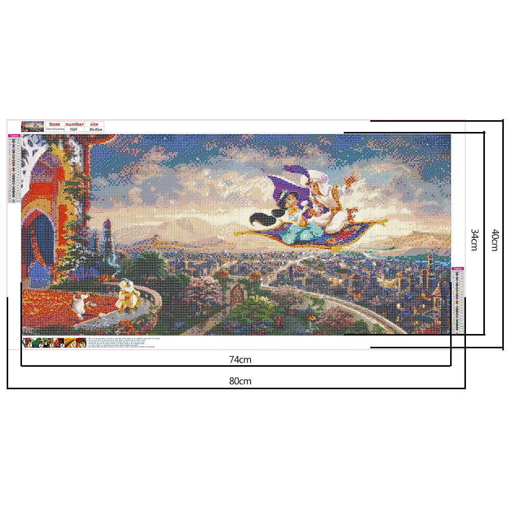 Fairy World - Full Round Drill Diamond Painting 80*40CM