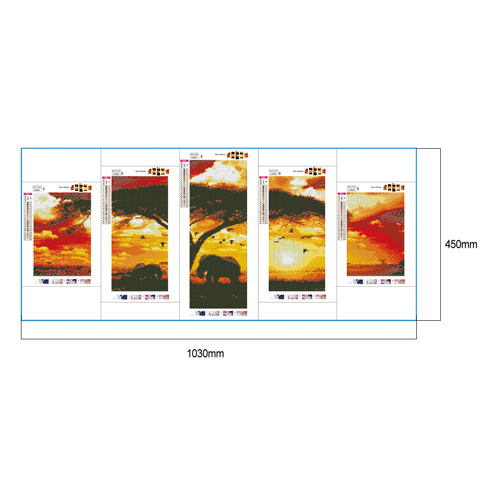 Sunset - Full Round Drill Diamond Painting 103*45CM