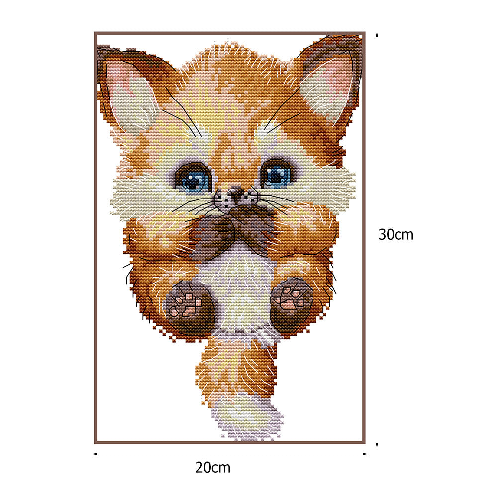 Cute Fox - 14CT Stamped Cross Stitch 20*30CM