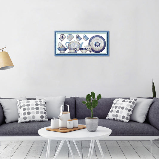 Porcelain - 14CT Stamped Cross Stitch 48*21CM