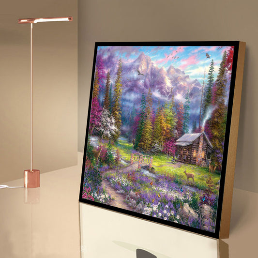 Hill House - Full Round Drill Diamond Painting 30*30CM