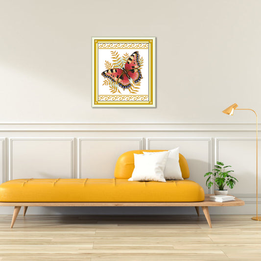 Butterfly - 14CT Stamped Cross Stitch 22*20CM