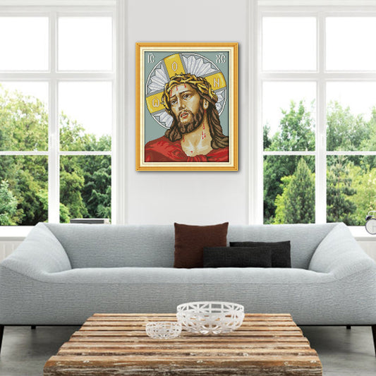 Distress Jesus - 14CT Stamped Cross Stitch 44*35CM