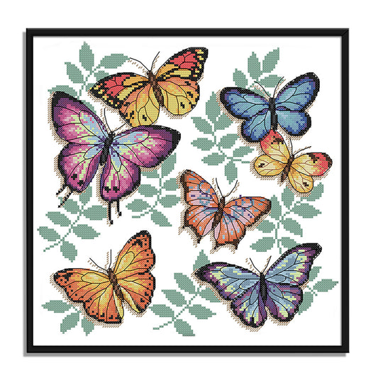 Butterfly- 14CT Stamped Cross Stitch 34*33CM