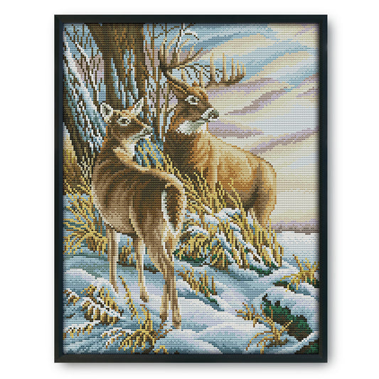 Deer- 14CT Stamped Cross Stitch 33*42CM
