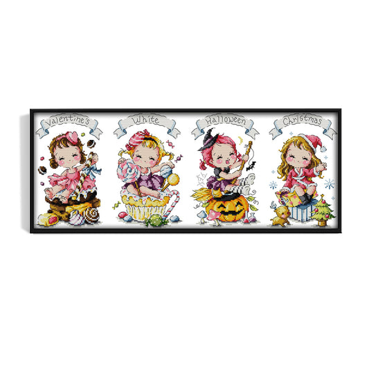 Holiday - 14CT Stamped Cross Stitch 54 *22CM