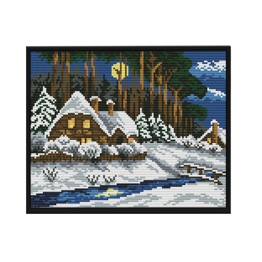 Winter Forest - 14CT Stamped Cross Stitch 29*22CM