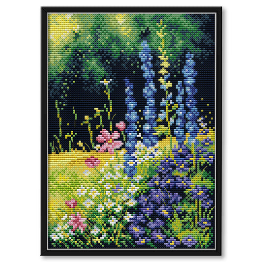 Mountain Flower - 14CT Stamped Cross Stitch 30*21CM