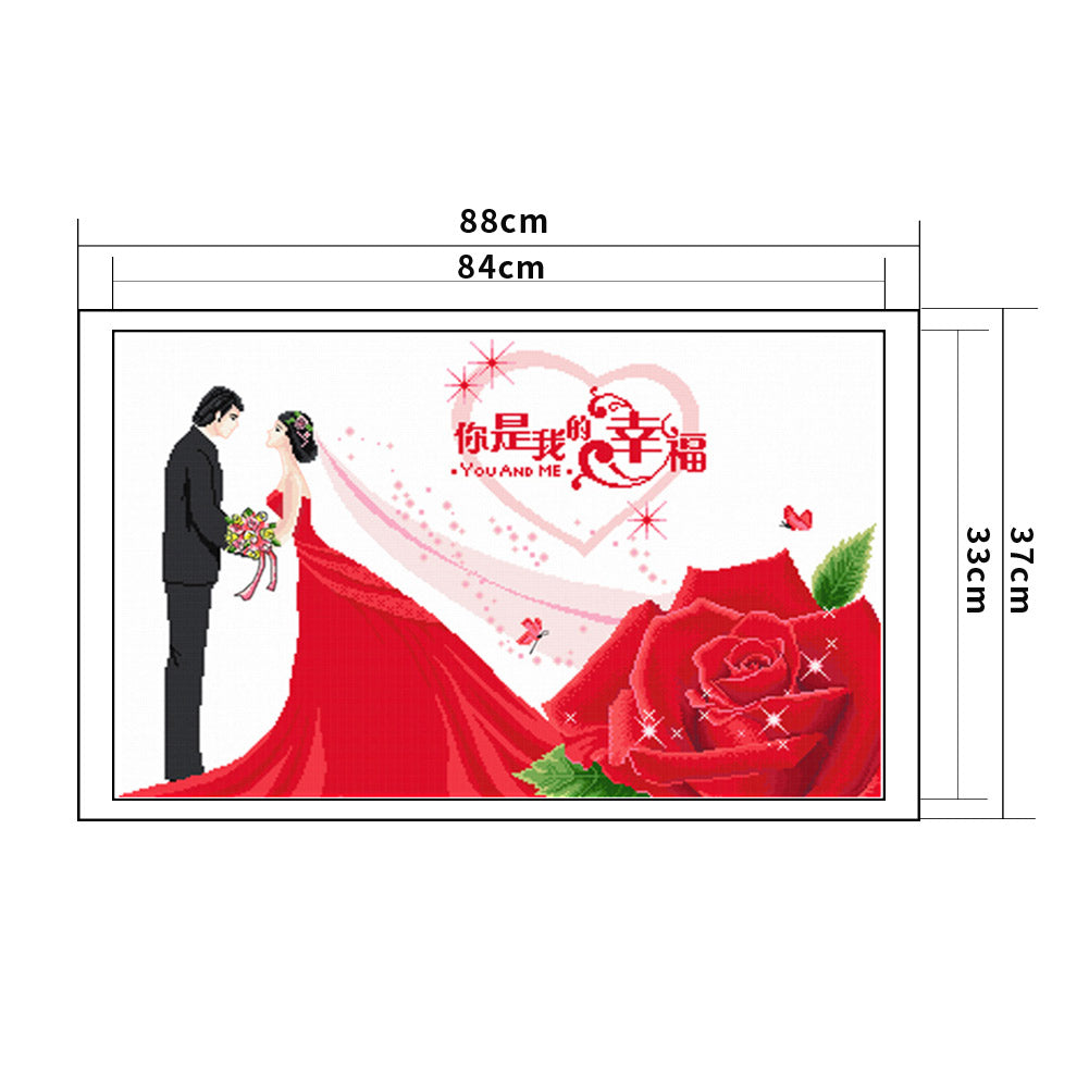 Bride Groom - 11CT Stamped Cross Stitch 88*57CM