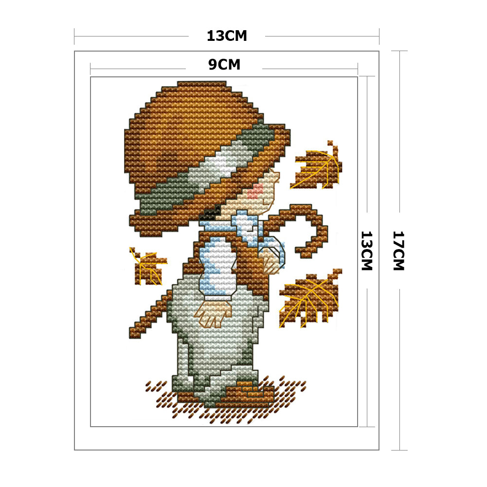 Four Seasons - 14CT Stamped Cross Stitch 13x17CM