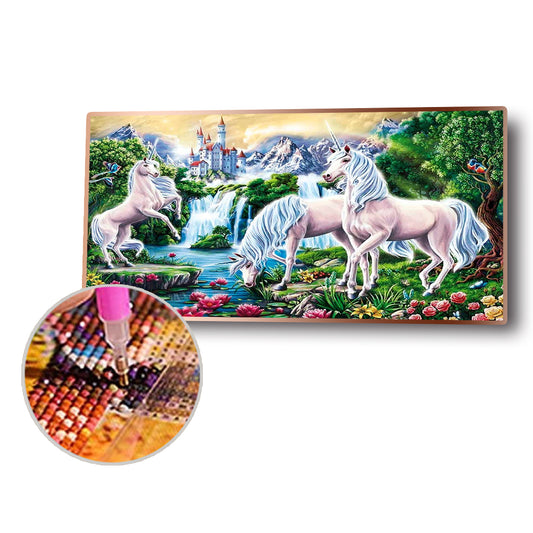 Unicorn - Full Round Drill Diamond Painting 100*50CM