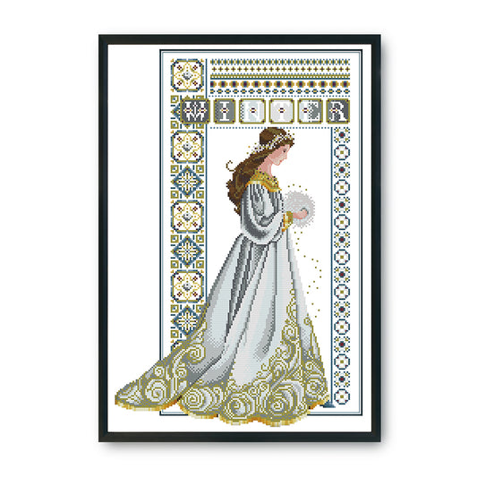 Winter Angel - 14CT Stamped Cross Stitch 36x 52CM
