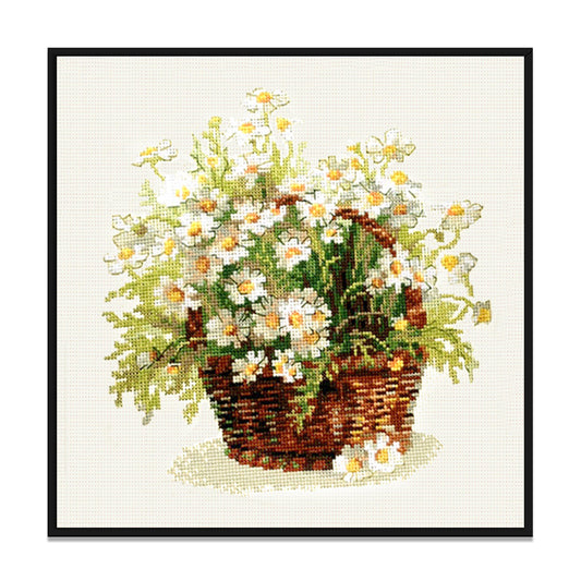Flower - 11CT Stamped Cross Stitch 37*37CM