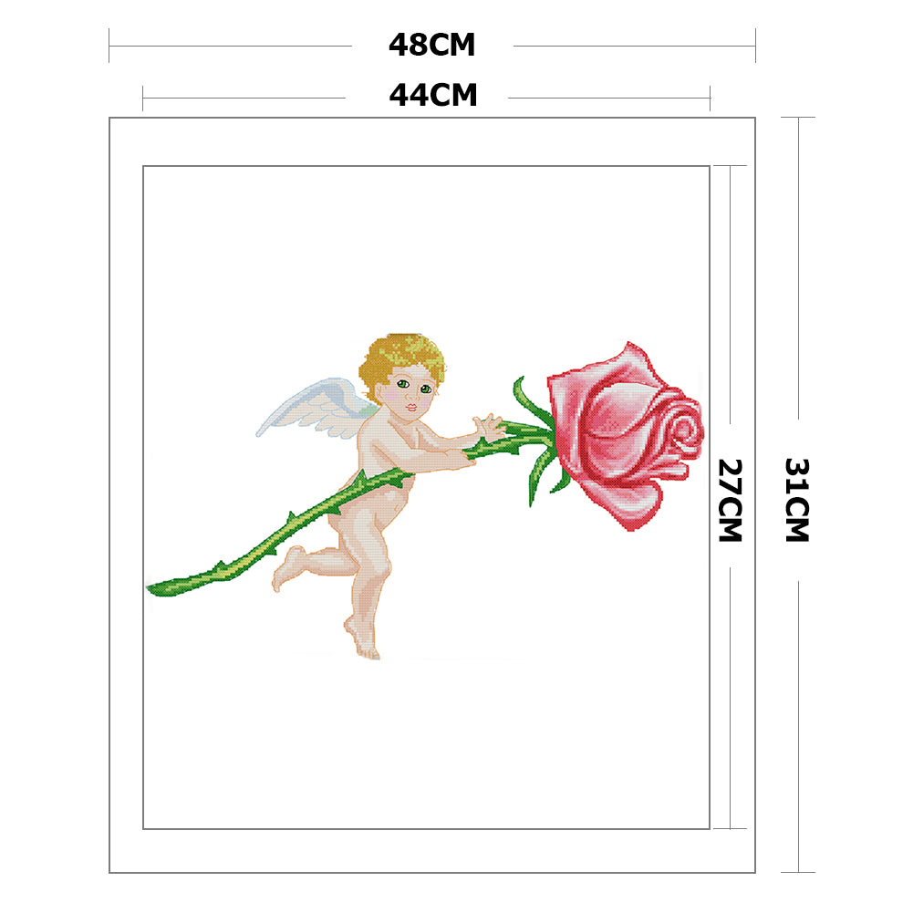 Angel - 14CT Stamped Cross Stitch 48*31CM