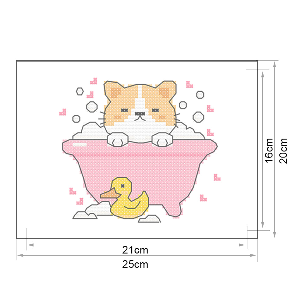 Cartoon- 11CT Stamped Cross Stitch 25*20CM