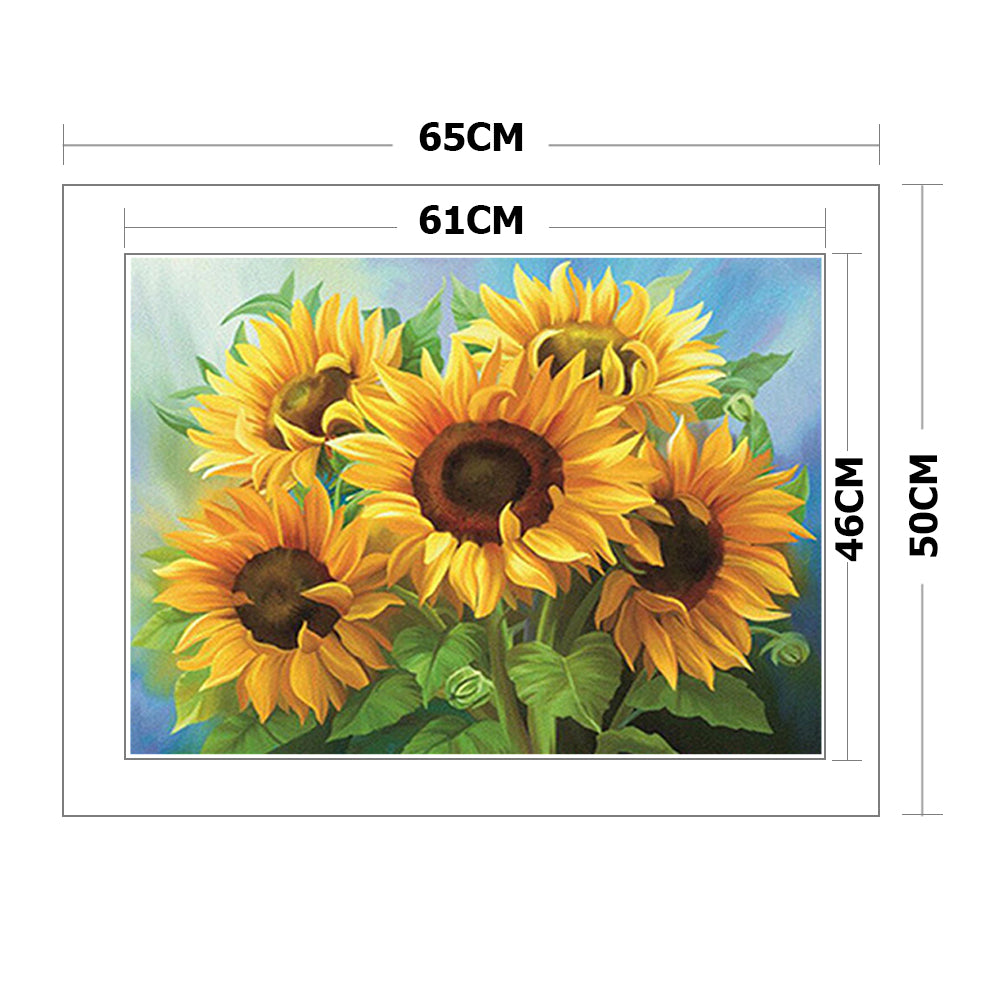 Sunflowers - 11CT Stamped Cross Stitch 50*65CM