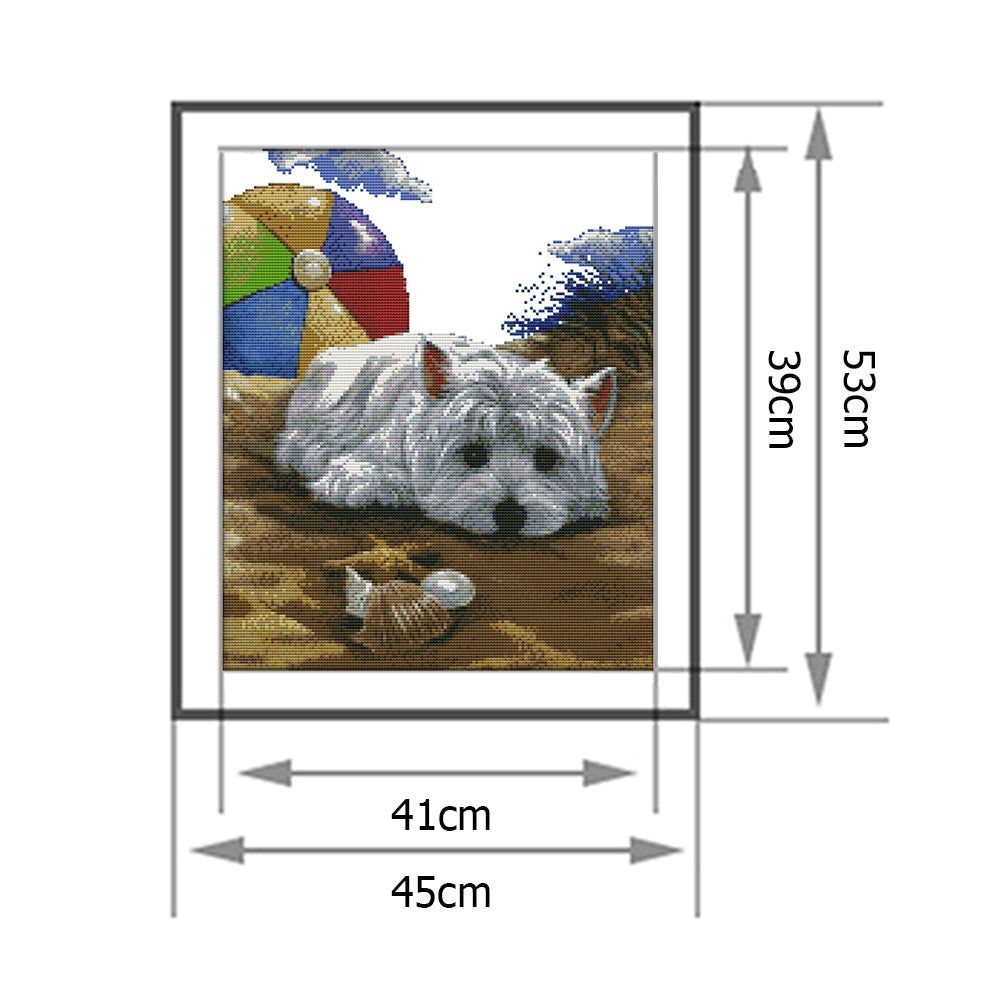 Animal- 11CT Stamped Cross Stitch 45 *53CM