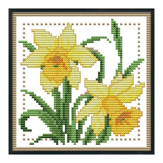 Flower - 11CT Stamped Cross Stitch 21*21CM
